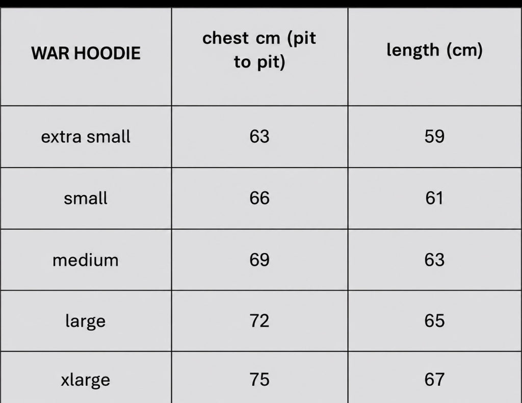 WAR hoodie